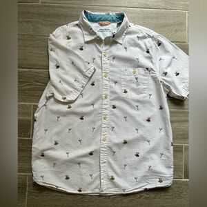 Tommy Bahama martini glass button down short sleeve men’s LARGE